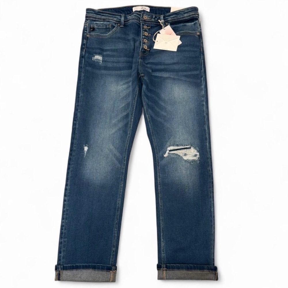 KanCan Klover Mid Rise Slim Straight Leg Jeans Women’s XL Plus Comfy Stretchy